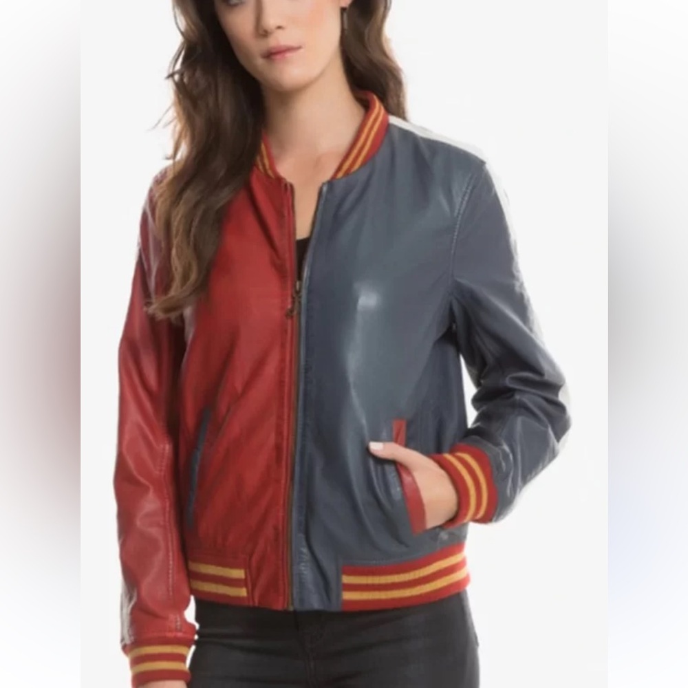 Harley Quinn Suicide Squad Lamb Leather Jacket - Picture 2 of 16